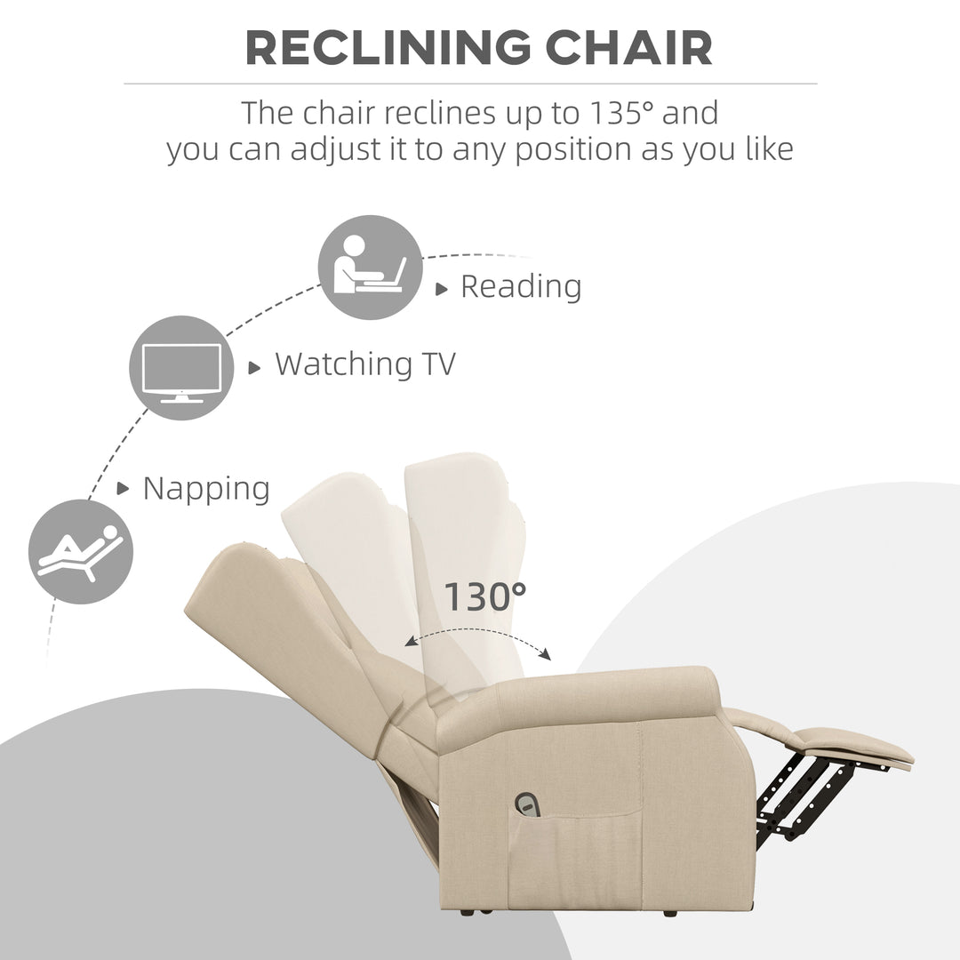 Recliner Armchair for the Elderly with Remote Control