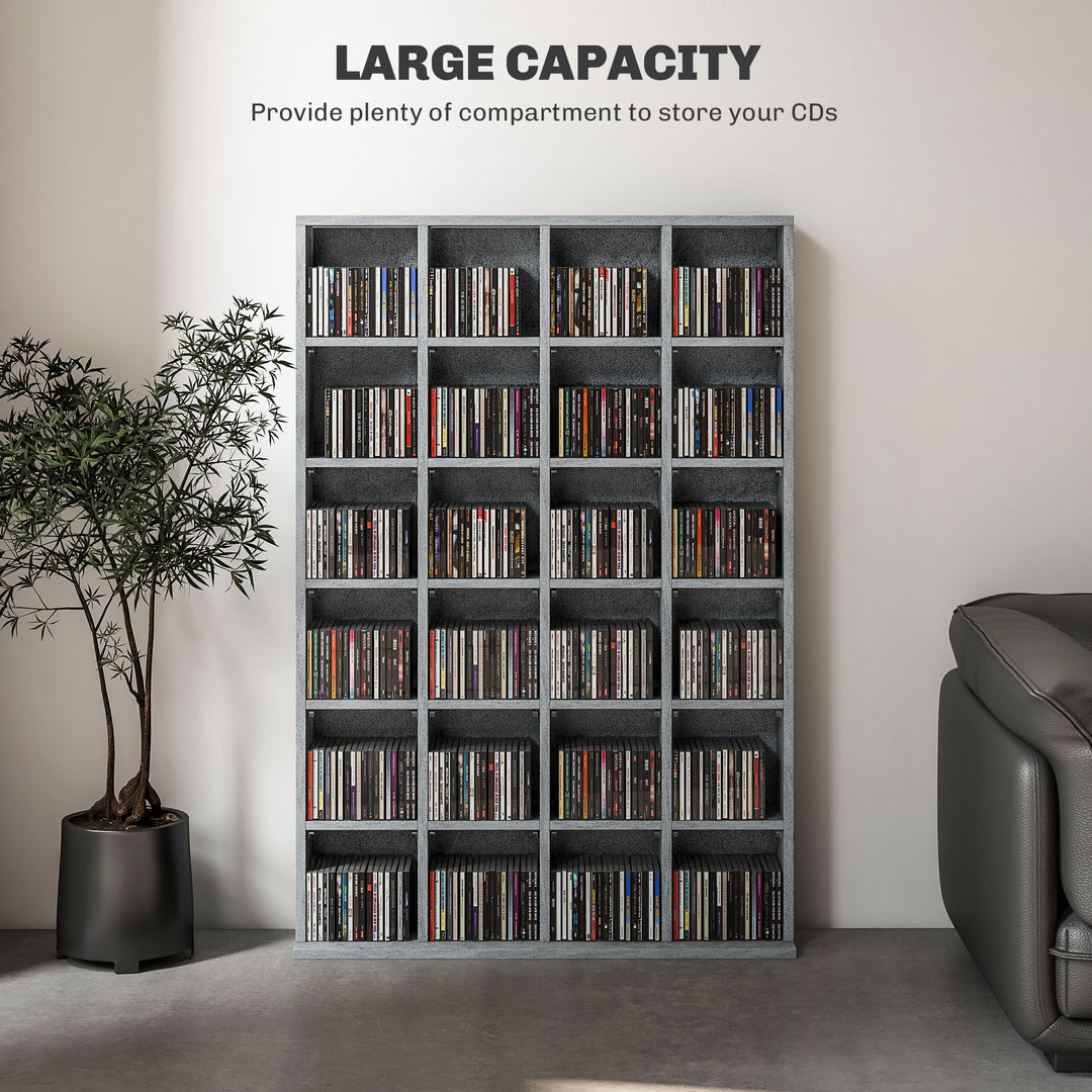 CD Storage Unit with Adjustable Shelves