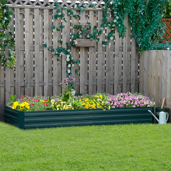 Metal Raised Garden Bed Planter Box Outdoor Planters for Growing Flowers