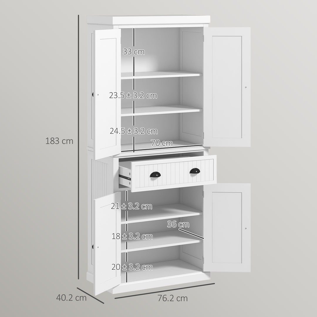 Traditional Kitchen Cupboard Freestanding Storage Cabinet with Drawer