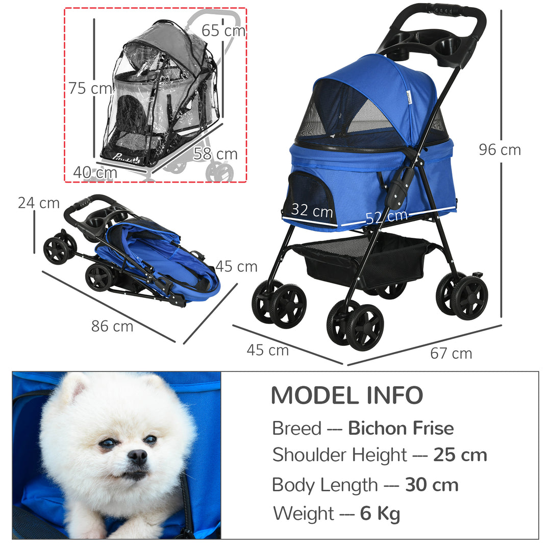 Dog Stroller with Rain Cover