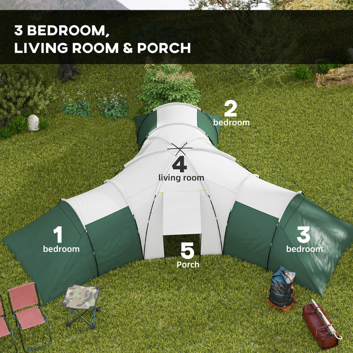 6-9 Man Tent with Bedrooms and Living Room