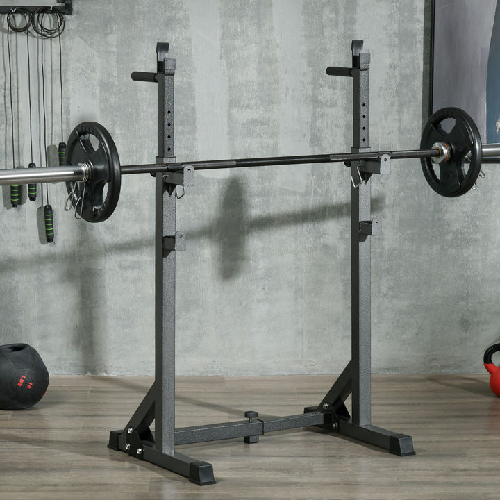 Heavy Duty Barbell Squat Rack with Dip Station