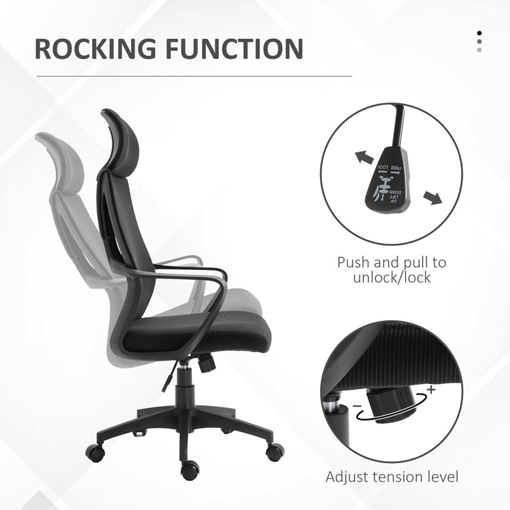 Vinsetto Ergonomic Chair, Black