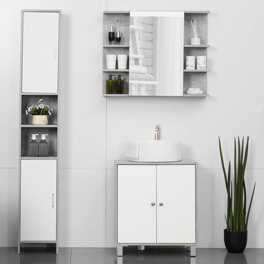 Kleankin Under-Sink Vanity Unit, White & Grey https://www.awin1.com/pclick.php?p=36134481992&a=1765756&m=17151 Aosom