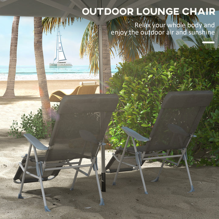 Outdoor Sun Lounger Set of 2