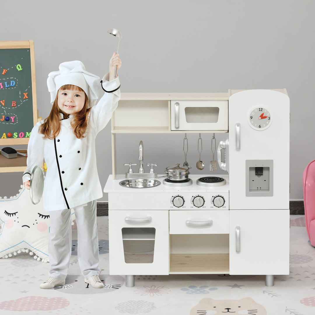 Kids Kitchen Playset Luxury Kitchen Accessories Set Pretend Cooking Set with Telephone Ice Machine