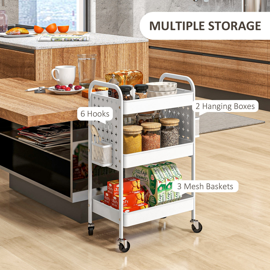 3-tier Storage Trolley on Wheels