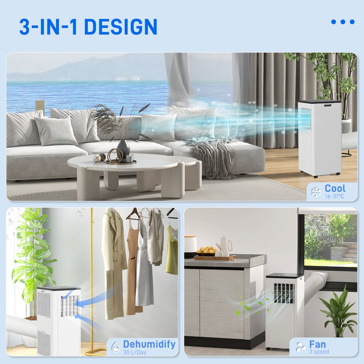 Smart WiFi Air Conditioner: 7000 BTU Cooling for 15m² Rooms