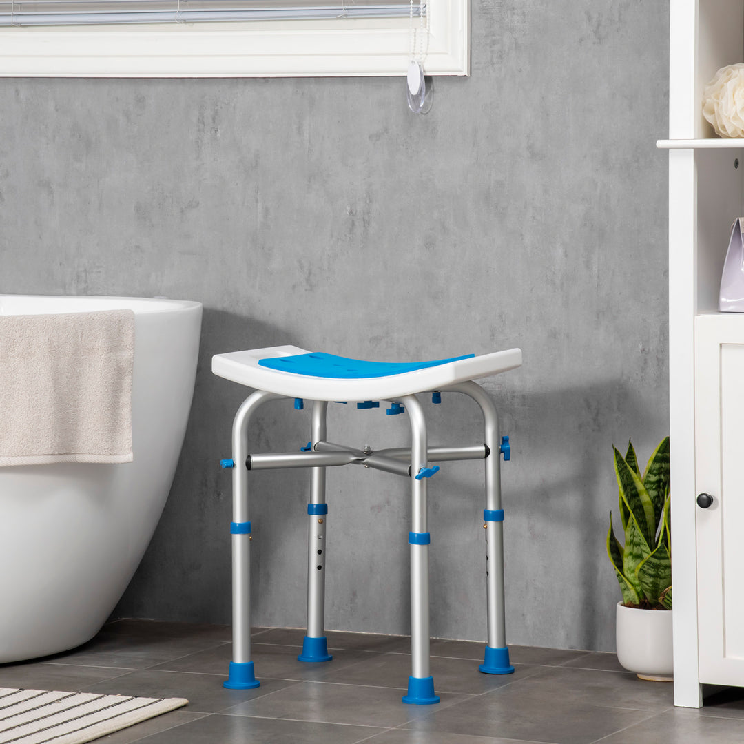 Shower Serenity: Adjustable Padded Stool for Elderly & Disabled