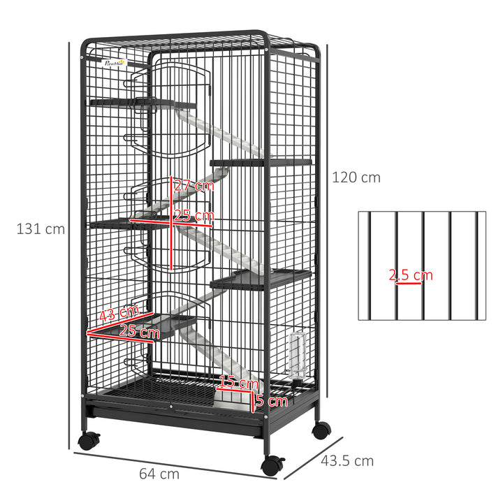 Five-Level Tall Small Animal Cage