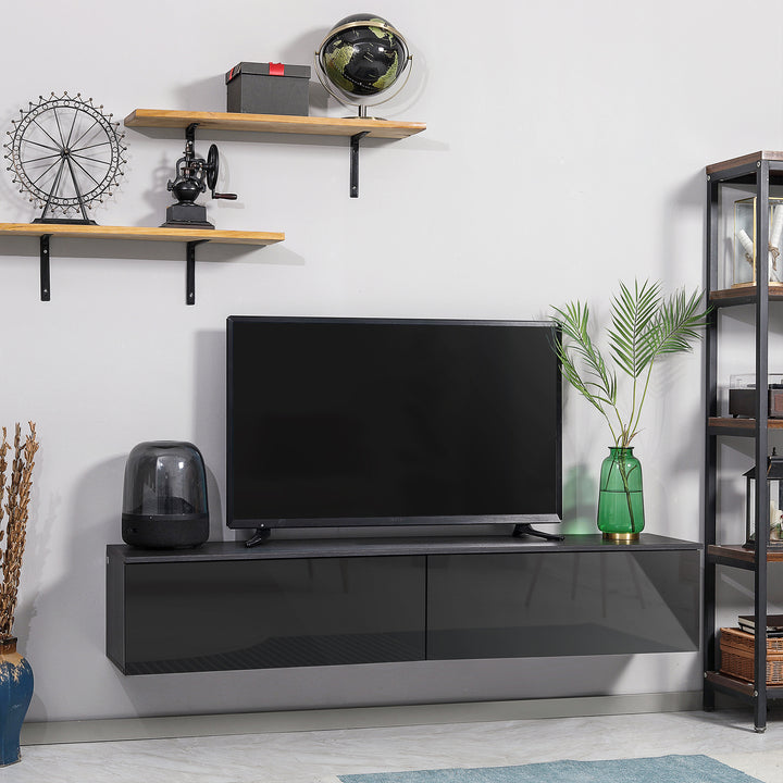 Floating TV Unit Stand for TVs up to 70" with High Gloss Effect