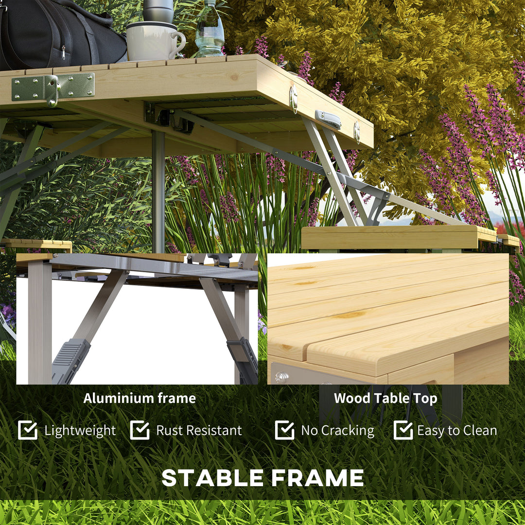 Folding Picnic Table with Aluminium Frame