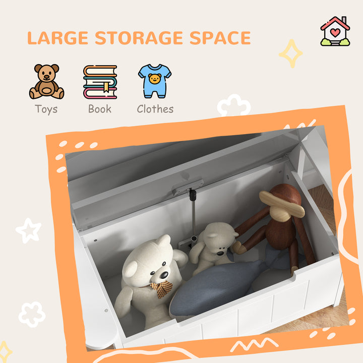 2-in-1 Toy Box for Kids with Lid for Bedroom