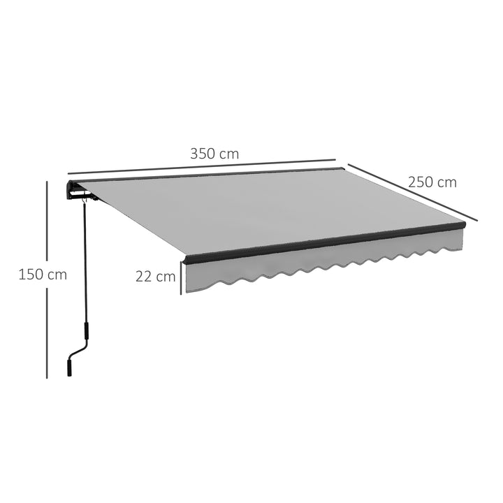 3.5 x 2.5m Aluminium Frame Electric Awning