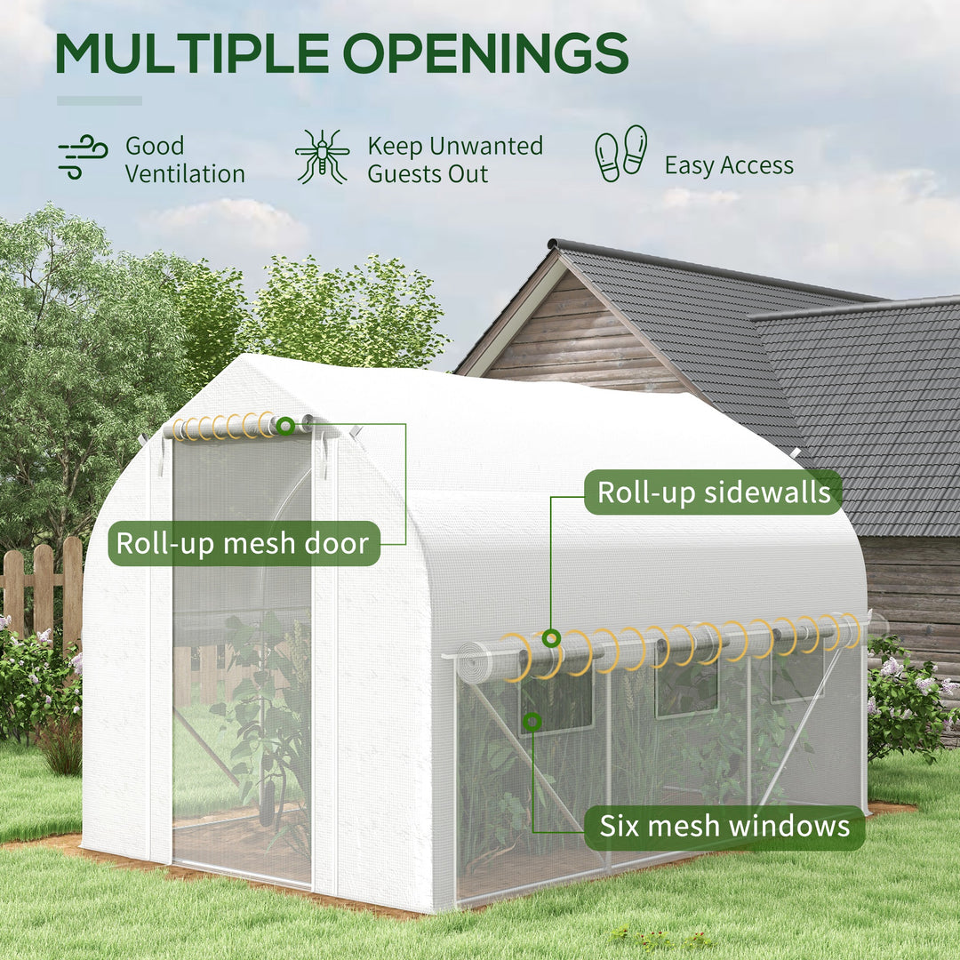 3 x 2m Walk-in Polytunnel Greenhouse