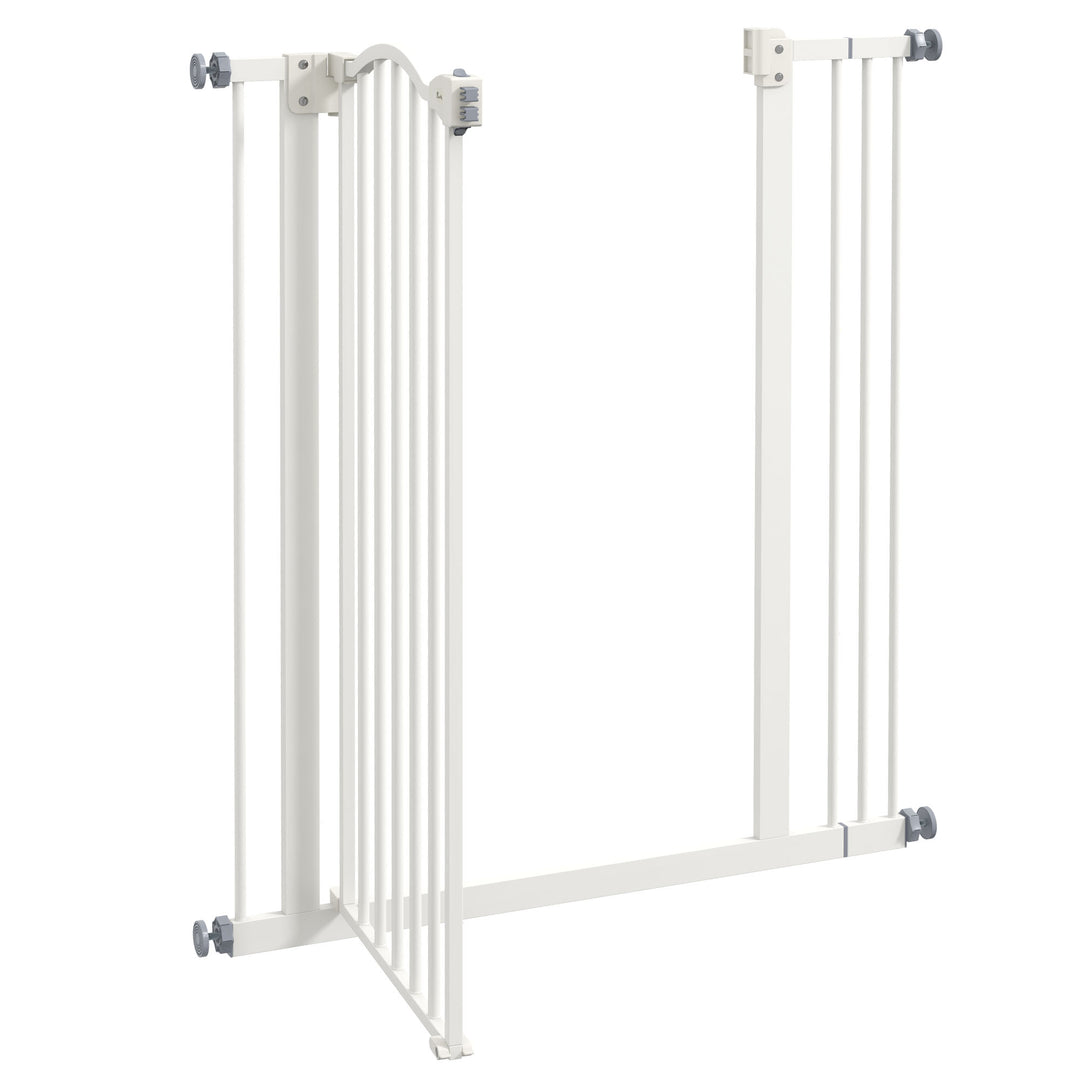 Adjustable Pet Portal: Metal Safety Gate with Folding Design