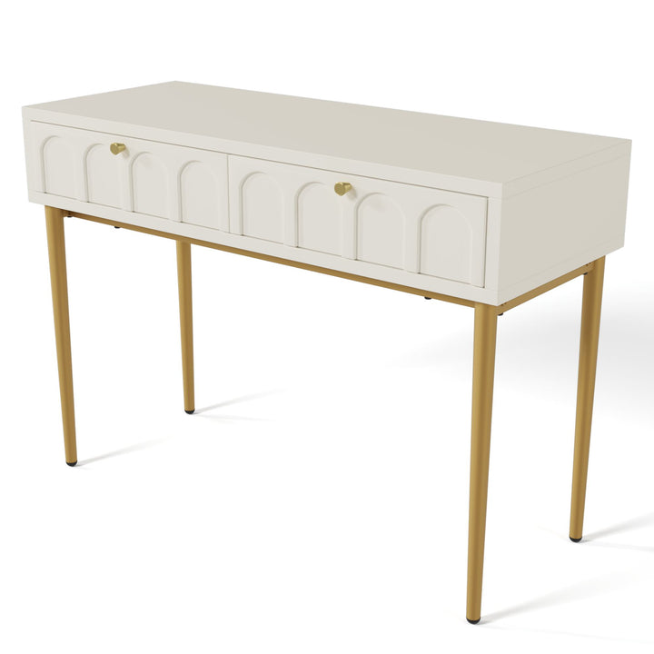 Space-Saving Dressing Table with 2 Drawers