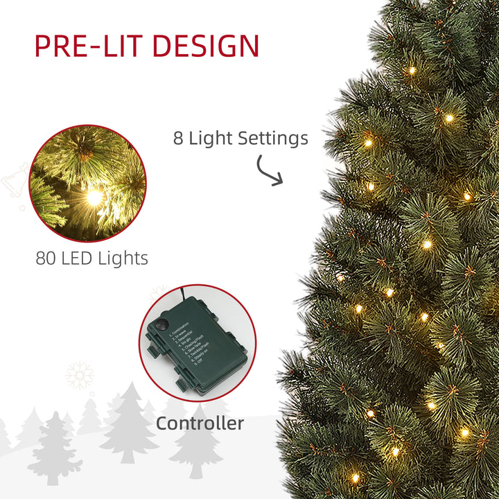 4ft Small Christmas Tree w/ 80 Warm White LED Lights