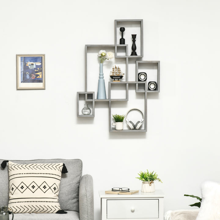 Modular Wall Gallery: Interlocking Cube Shelves for Display