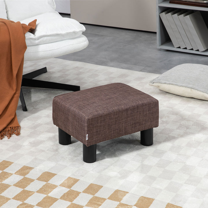 Compact Linen Fabric Ottoman