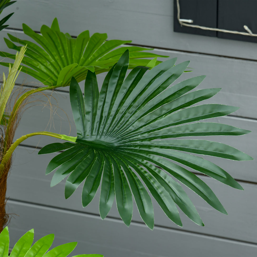 Artificial Palm Tree: 135cm Tropical Faux Plant in Nursery Pot for Indoor & Outdoor Decor