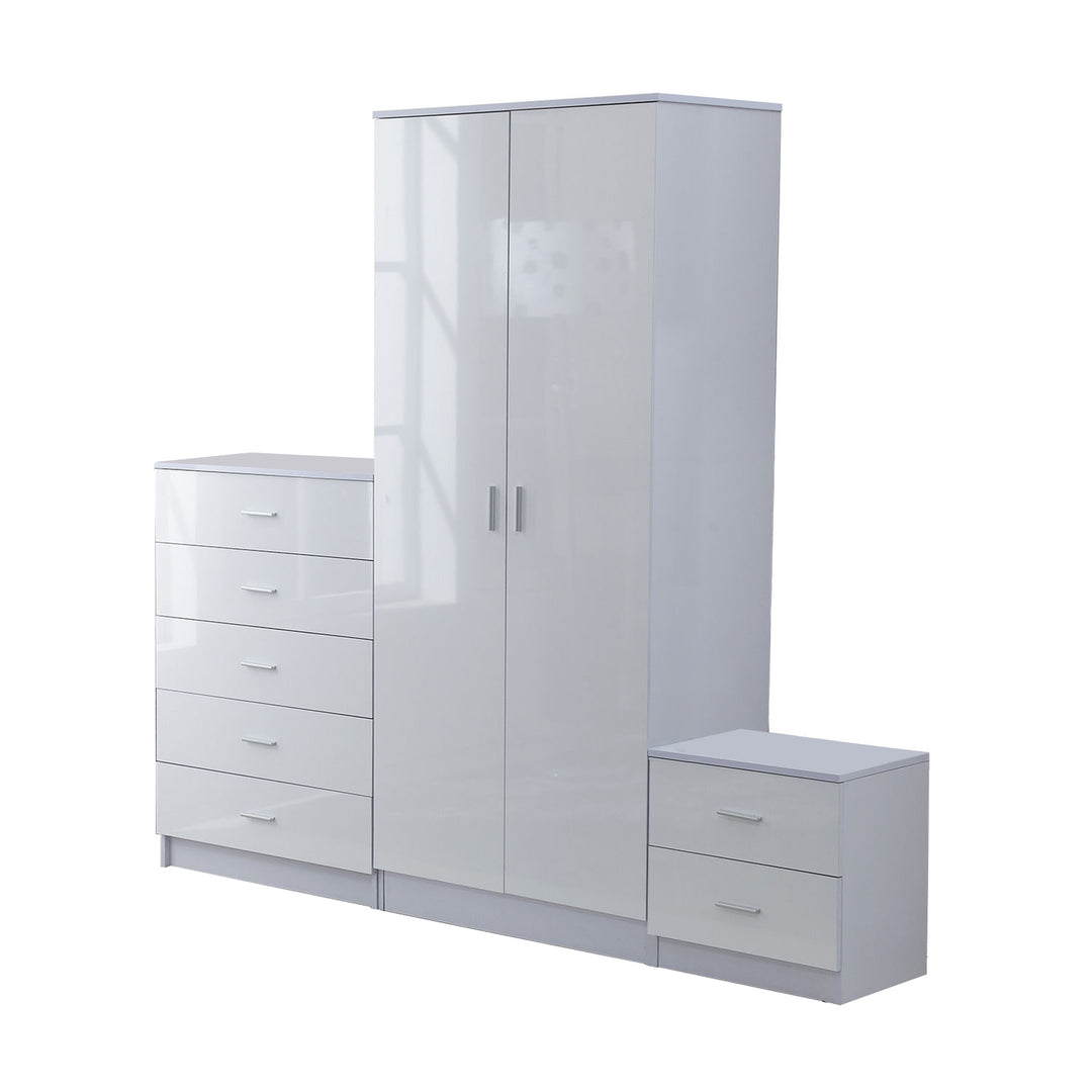 HOMCOM 3-Piece Bedroom Furniture Set, White