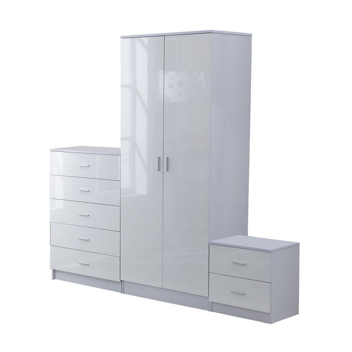 HOMCOM 3-Piece Bedroom Furniture Set, White