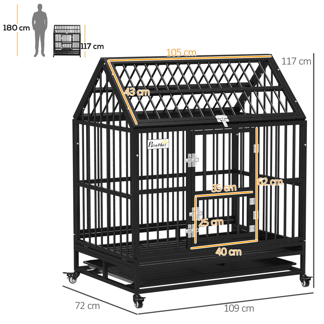 43" Heavy Duty Dog Crate on Wheels