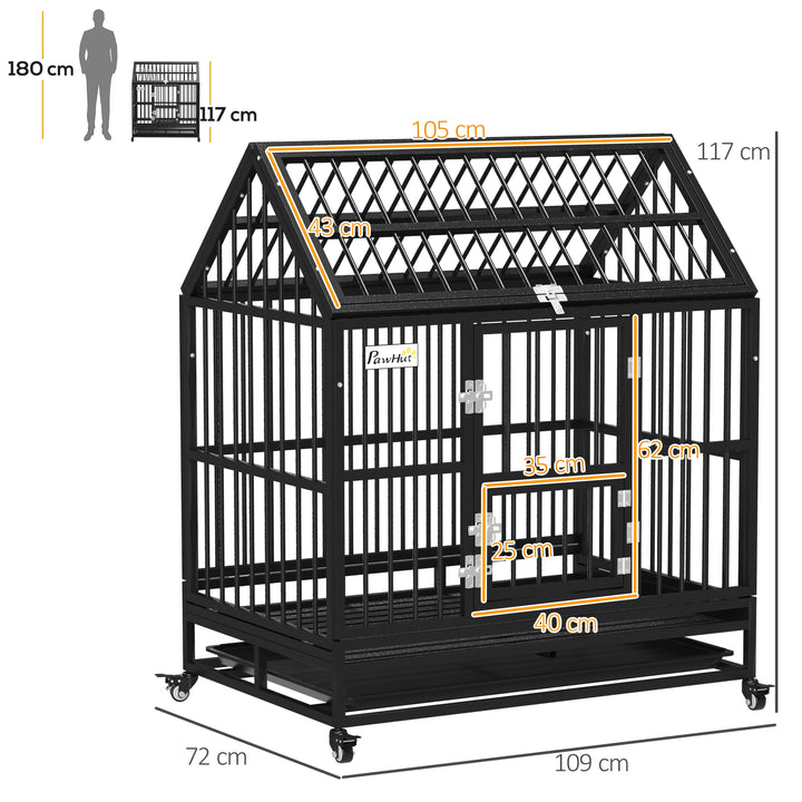 43" Heavy Duty Dog Crate on Wheels