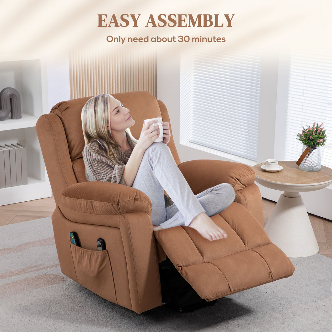 Power Lift Riser and Recliner Chair with Vibration Massage