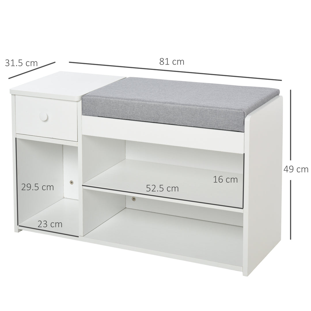 HOMCOM Shoe Storage Bench with Drawer