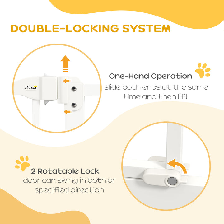 Adjustable Pet Portal: Metal Safety Gate with Folding Design