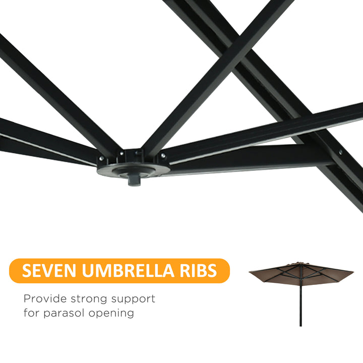 Wall Mounted Parasol - Outdoor Patio Umbrella