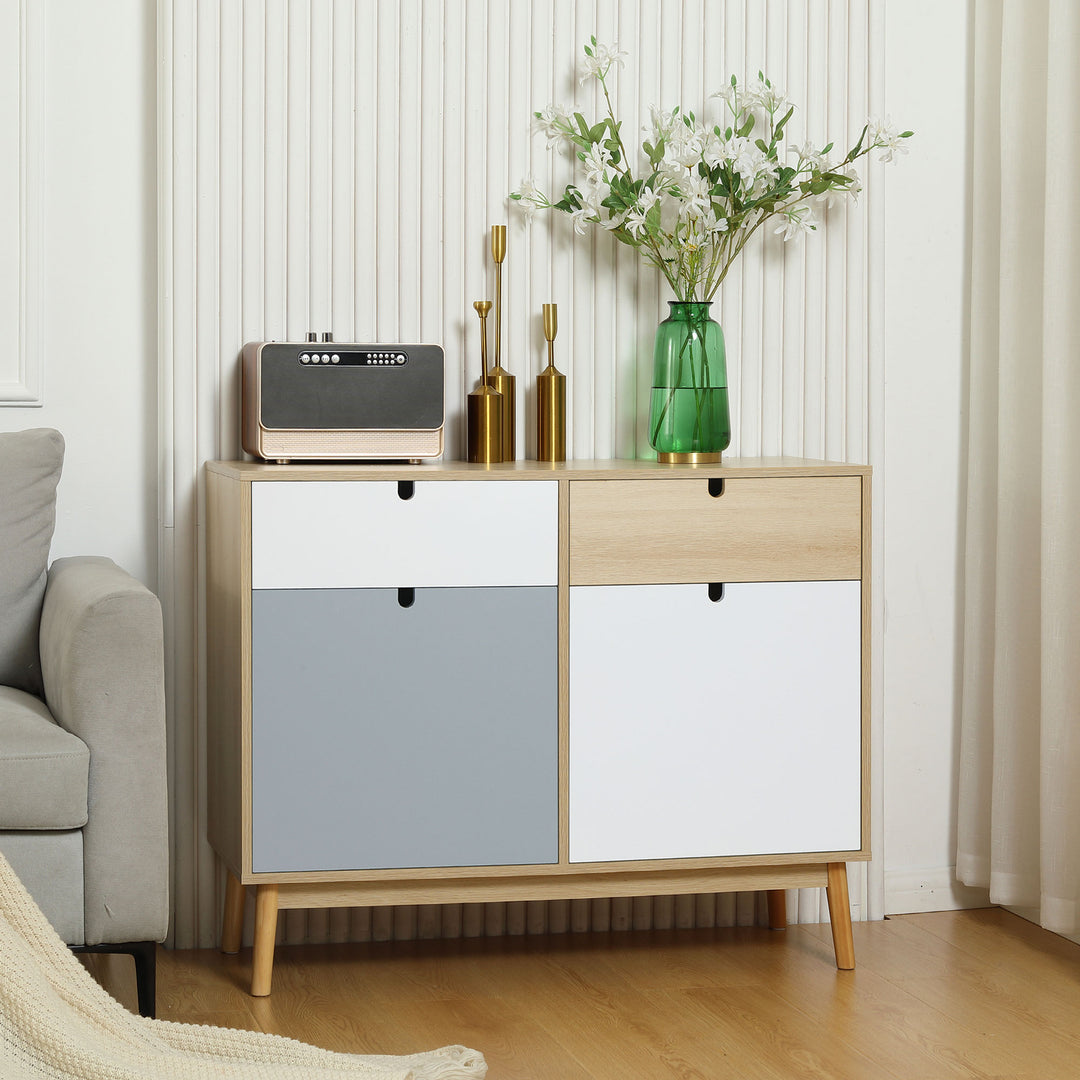 HOMCOM Kitchen Sideboard Storage Cabinet with Drawers