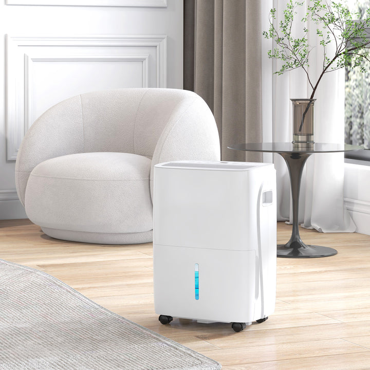 30L/Day Large Dehumidifier Portable Quiet Home Air Dryer w/ Auto-Clean Filter