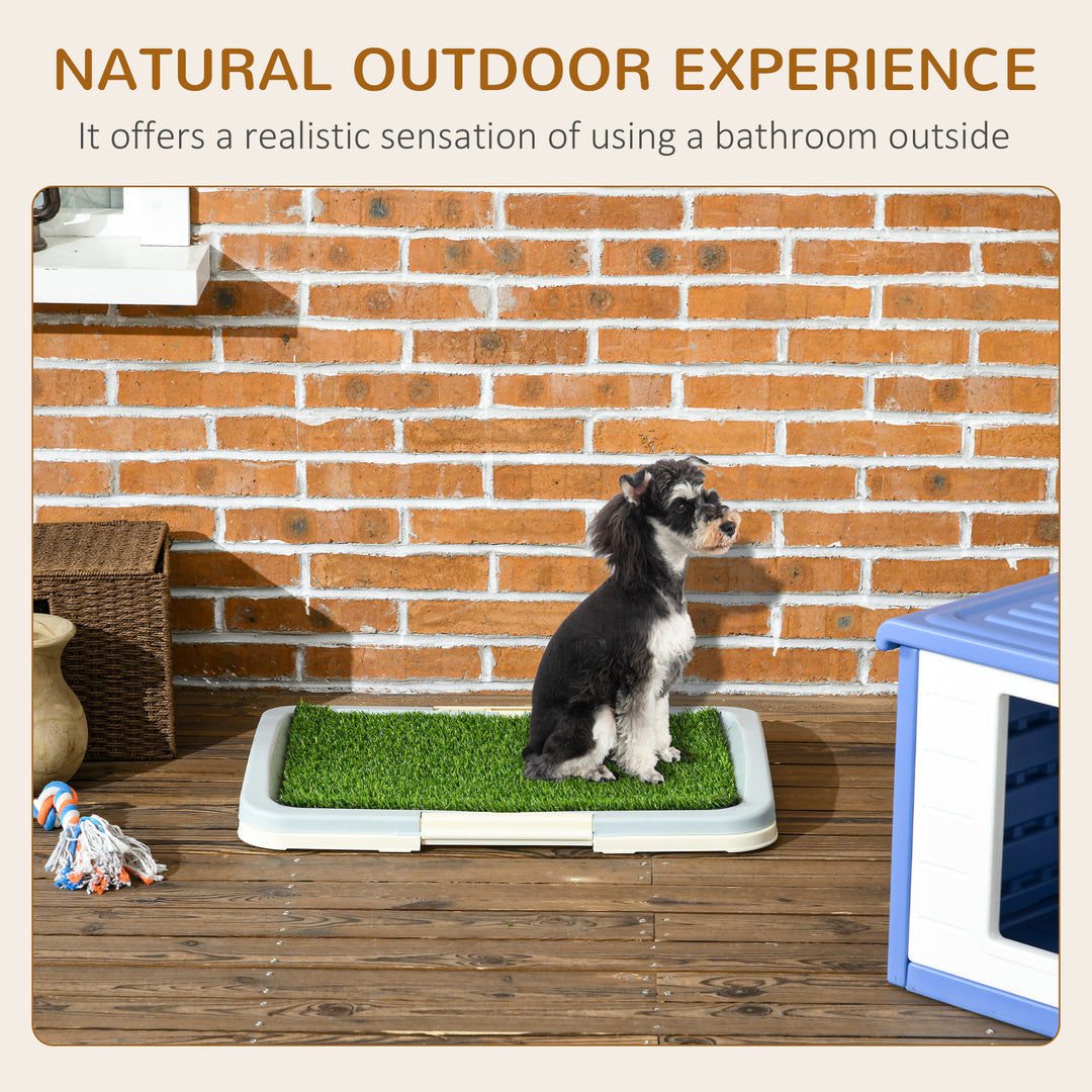 Portable Indoor Puppy Toilet Training Pad with Synthetic Grass