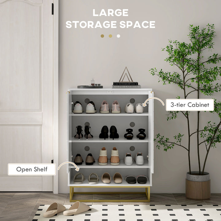 HOMCOM Shoe Storage Cabinet