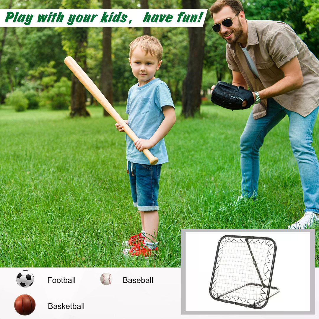 Angle Adjustable Rebounder Net Goal Training Set Football