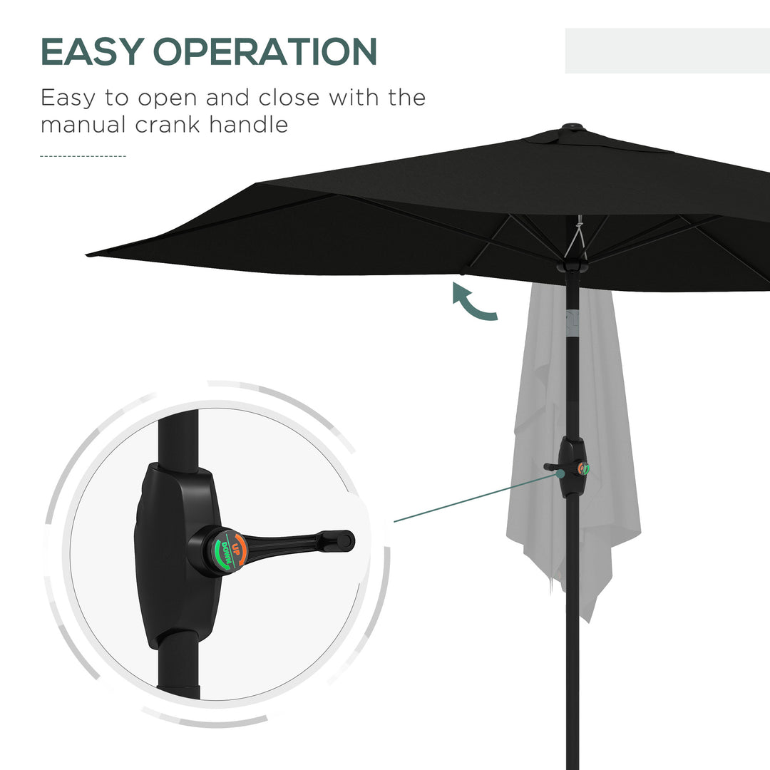 2 x 3(m) Garden Parasol Umbrella