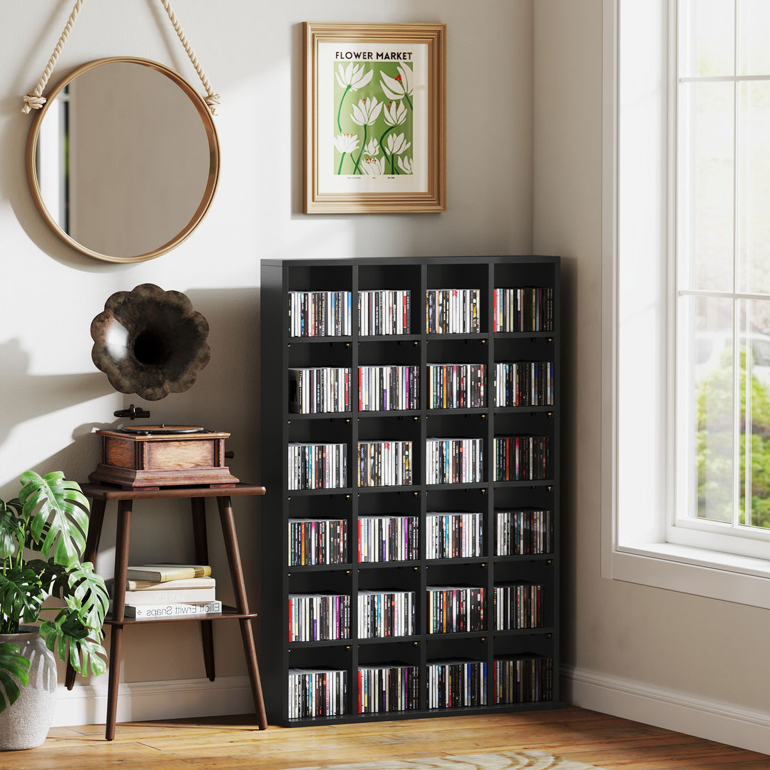 CD Storage Unit with Adjustable Shelves