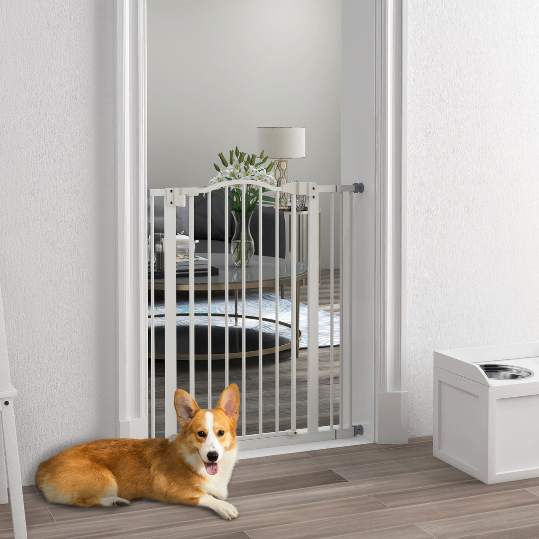 Adjustable Pet Portal: Metal Safety Gate with Folding Design