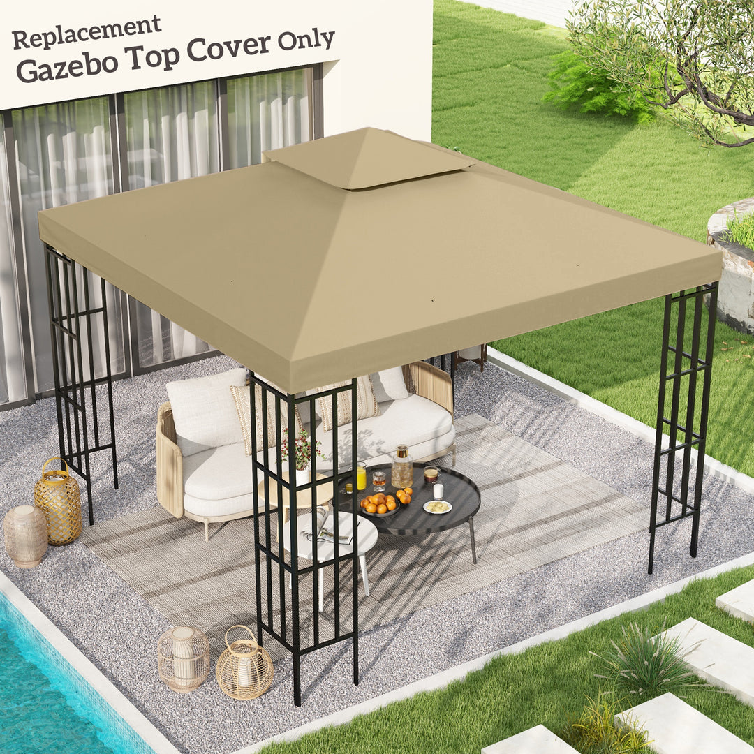 3 x 3(m) Canopy Top Cover for Double Tier Gazebo