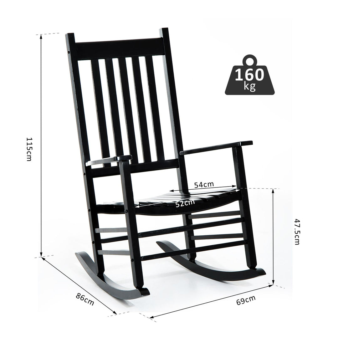 Wooden Rocking Chair: Patio Rocker Armchair for Outdoor Seating