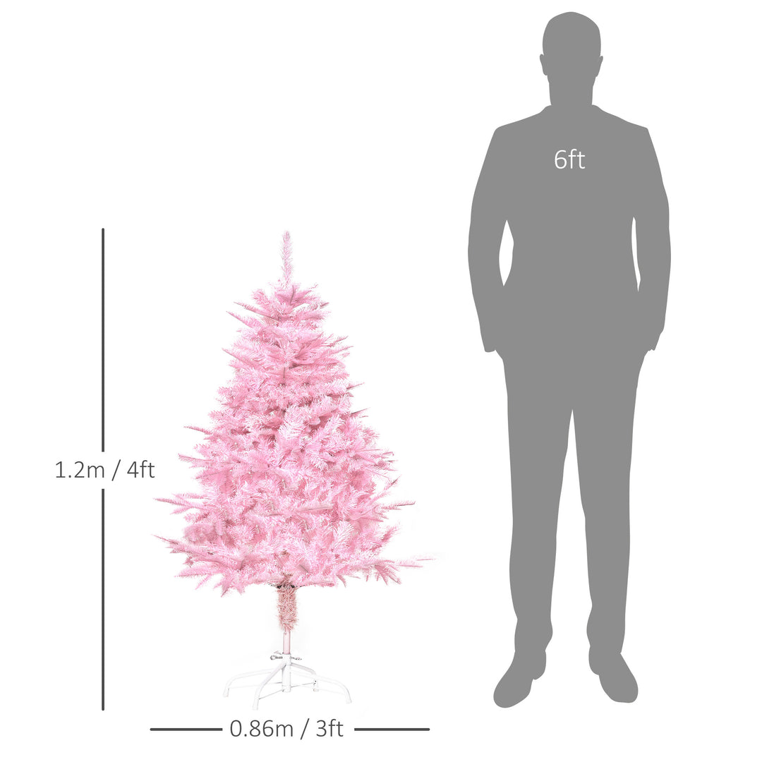 4FT Pop-up Artificial Christmas Tree Holiday Xmas Holiday Tree Decoration with Automatic Open for Home Party