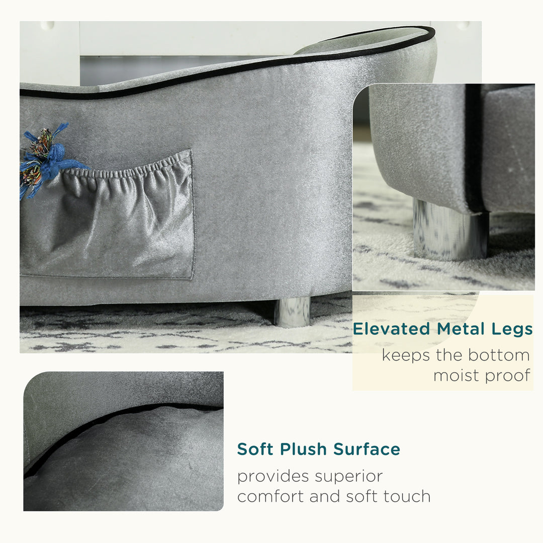 Luxurious Puppy Sofa with Storage Pocket