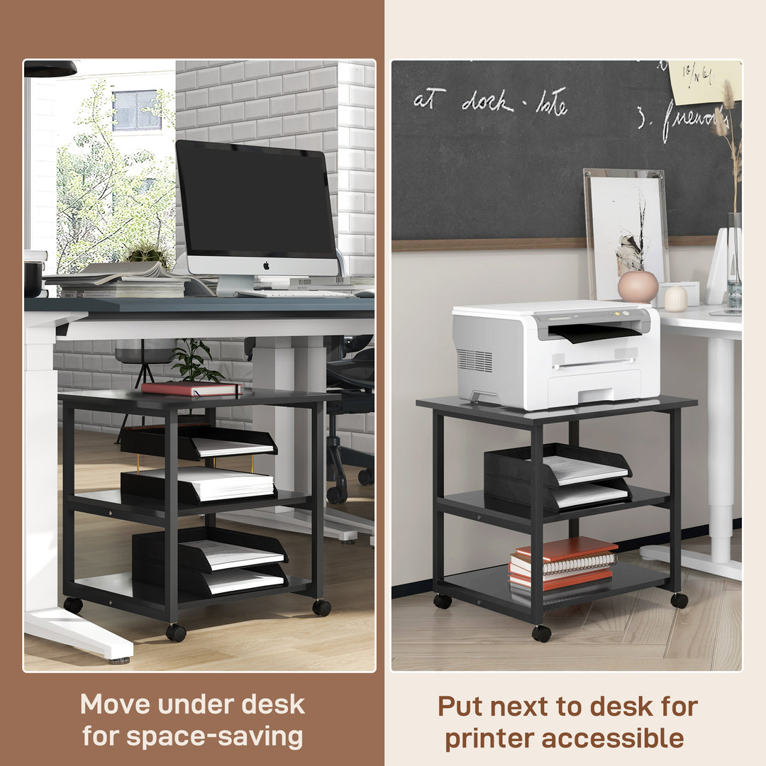 3-Tier Printer Stand with Storage Shelf