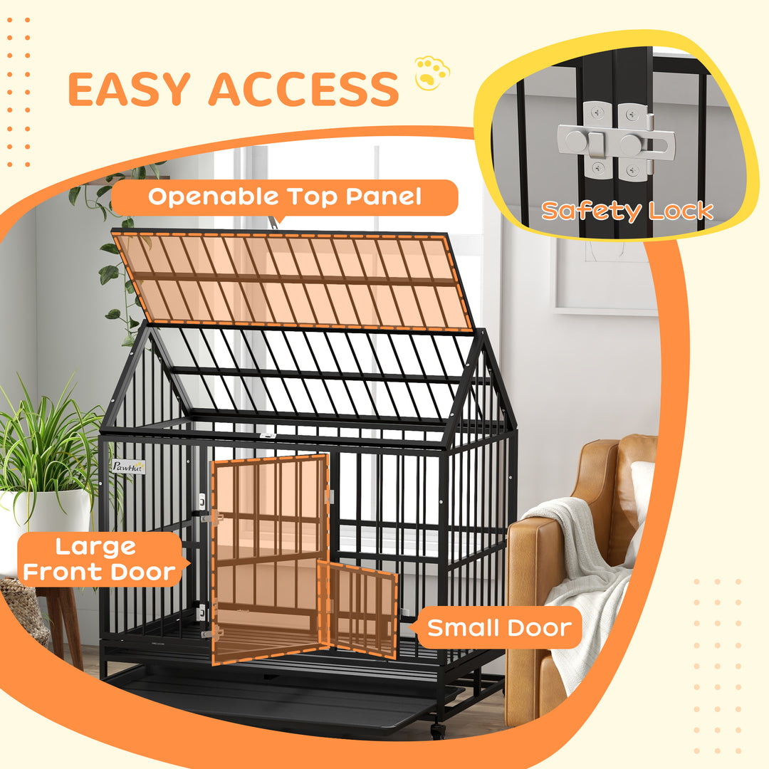 48" Heavy Duty Dog Crate on Wheels