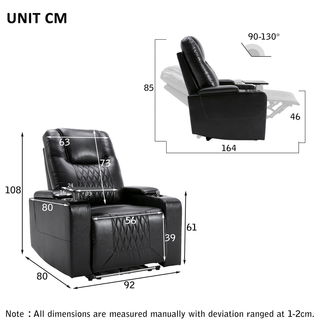 Electric Recliner Chair with Hand in-Arm Storage