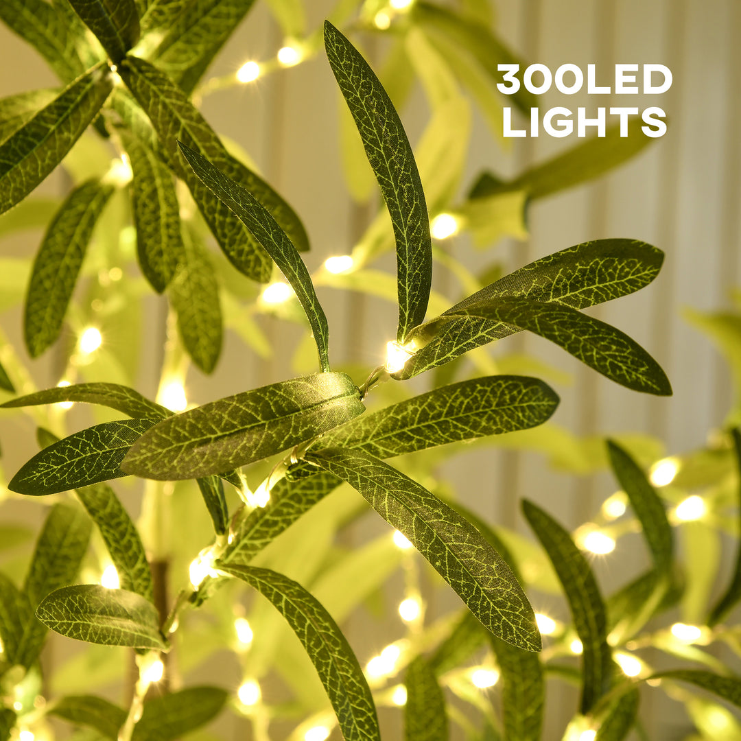 6ft Olive Tree Light with 300 Warm White LED Lights